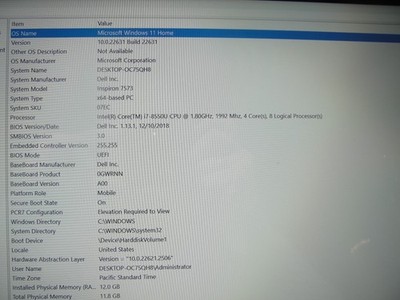 Dell Inspiron 7573 15.6