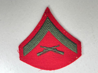 Vintage United States Marine Corps USMC Lance Corporal E-3 Embroidered Patch L2