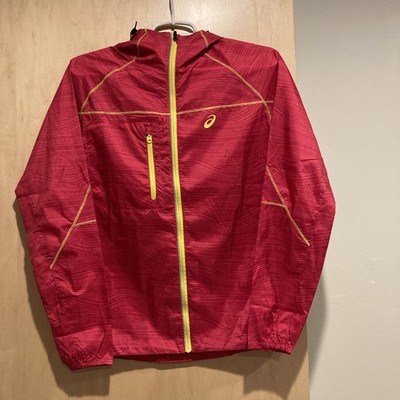 Colorful Asics womens Pink nylon jacket SZ XS