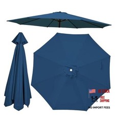 Patio Umbrella Replacement Canopy Only,Outdoor Navy Blue 9ft-8ribs Cover only