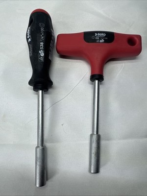 Felo 0715732350 1/4'' T-handle Hex Bit Holder, 5'' long, 338/538 Series Lot Of 2