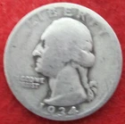 1934 (P) Washington Silver Quarter- Circulated - Actual Coin L674
