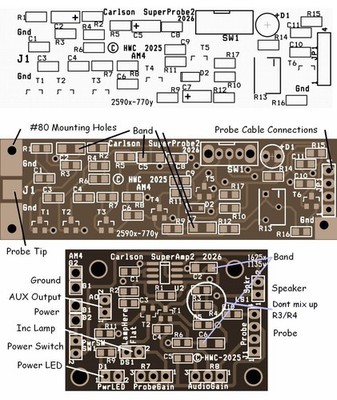 ALL NEW DESIGN Carlson SuperProbe2 MK0 Get Your Own Parts -Improved PCBs Only