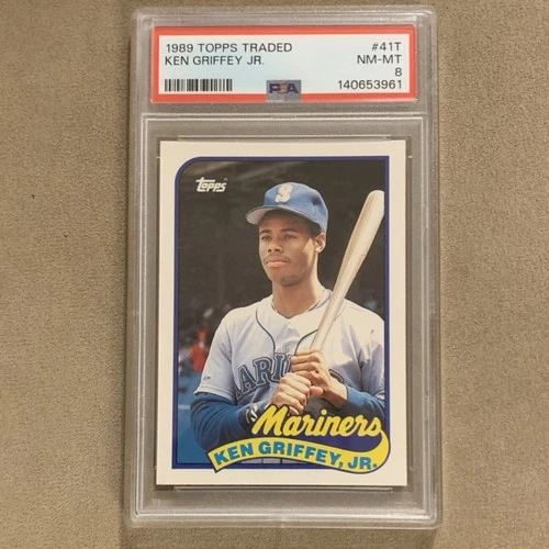 Topps 1989 Traded Ken Griffey Jr #41T Rookie PSA 8 Seattle Mariners