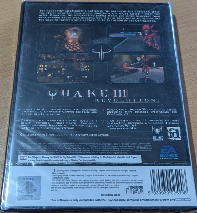 Quake III Revolution PlayStation 2 / PS2 Factory Seal - Image 2 of 4