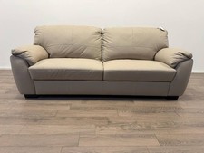 Milano Top Grain Leather 4 Seater Sofa – Grey