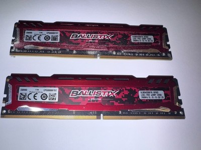 RAM Crucial Ballistix Sport LT rot 16 GB (2x8GB) BLS8G4D240FSE DDR4-2666 MHz RAM