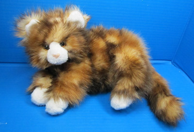 Ty Classic Plush Cat 12  Jumbles Calico Brown Tabby Cream Kitten 2009