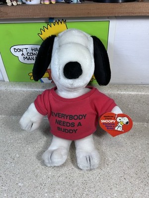 RARE NWT 1968 Applause Snoopy Everybody Needs A Buddy 12  Plush Plastic Plaque