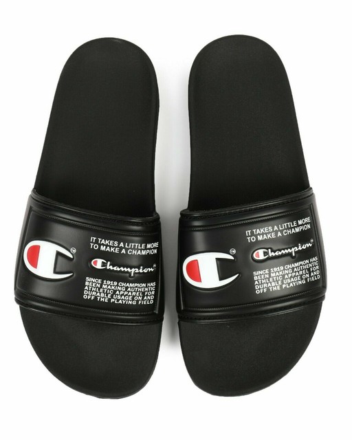 Champion Slides IPO JOCK (Triple Black) CM100145M | eBay