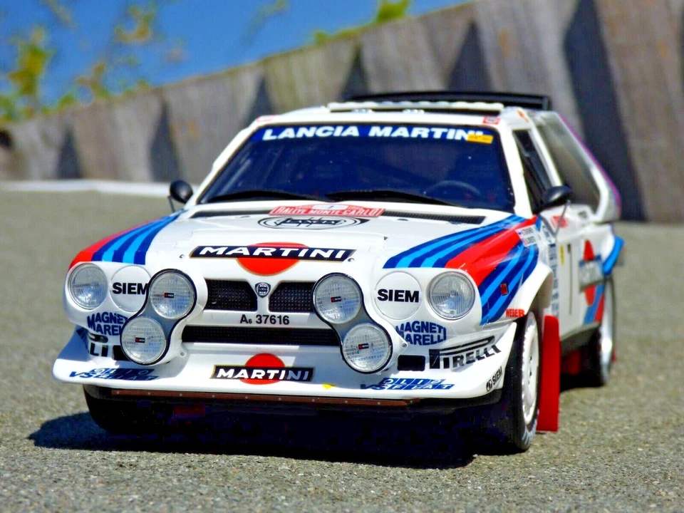 Coche de juguete Lanica Delta S4 Monte Carlo Rally Toivonen Cresto Grupo B Martini 1:18 Foto 4 de 4