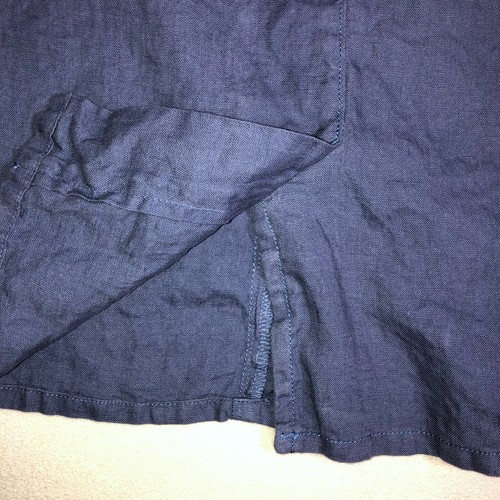 LL Bean Damen 100 % Leinen Rock 6 Petite klassische Passform gerade blau - Bild 9 von 12