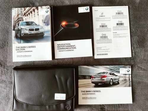GENUINE BMW 5 SERIES SALOON F10 2013-2017 HANDBOOK OWNERS WALLET PACK B-387
