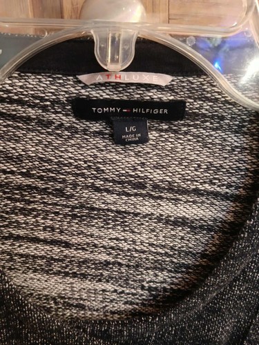 Women's L Tommy Hilfiger Athluxe Blue asymmetrical zip long sleeve sweatshirt - Picture 2 of 8