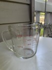 Fire King 2 Cup 500ml #498 Glass Measuring Cup Red Letters Vintage Used — photo 3