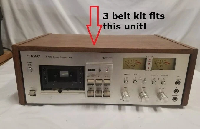 TEAC A 480 A-480 (KIT DE CINTURÓN DE 3 PIEZAS) 1 PLANO 2 CUADRADO! (U.S. ENVÍO) ¡BONITO! Foto 2 de 2
