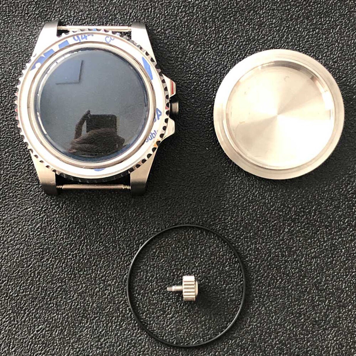 Watch Case SUB Convex Mirror Sapphire Glass 40mm Case for NH35/NH36 Movement