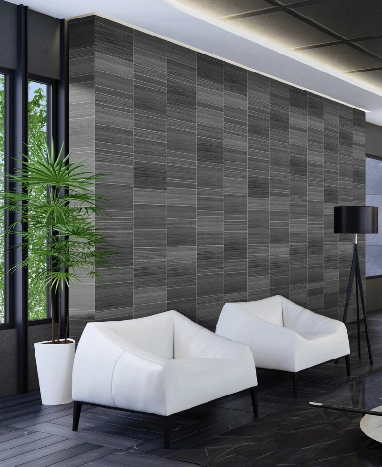 Multi Tile Anthracite Tile Effect Bathroom Cladding Shower Wall Panels PVC - Image 2 of 4