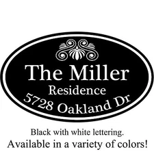 Personalized House Address Decorative Custom Plaque 12" x 7" Aluminum Sign