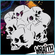 Skull Stack 1 - Reusable Airbrush Stencil Template
