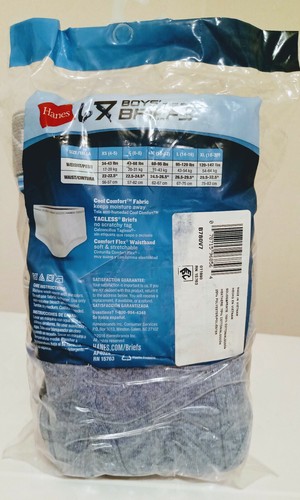Hanes Boys Briefs M 10-12 ComfortSoft 6 Pack Underwear - Picture 3 of 4
