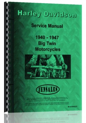 ハーレーダビッドソン サービスマニュアル 1940-47 Big Twin Harley Davidson Big Twin Engine 1940-1947 Service Shop Manual | eBay
