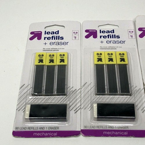 9 Tubes Up & Up 0.9 mm Mechanical Pencil Lead Plus 3 Erasers - Picture 3 of 6