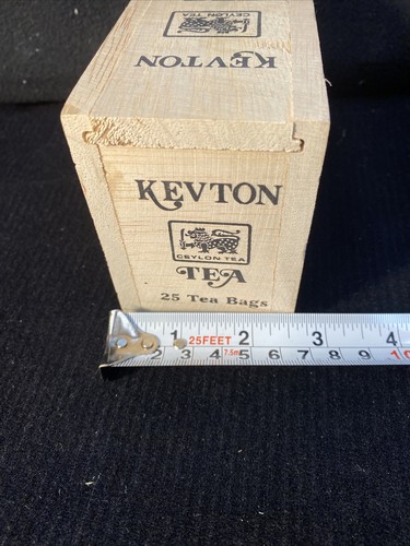 Kevton Apple Spice Wood Box CEYLON TEA WITH SLIDE OFF LID (Empty) - Picture 7 of 7