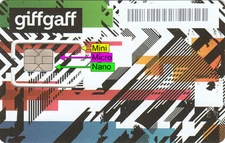 PAYG (Trio)(Standard + Micro + Nano) SIM card GIFFGAFF UK +£5 FREE US SELLER
