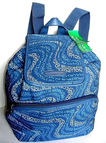 BORSA ZAINO BENETTON COLORE CARTA ZUCCHERO NUOVO | eBay