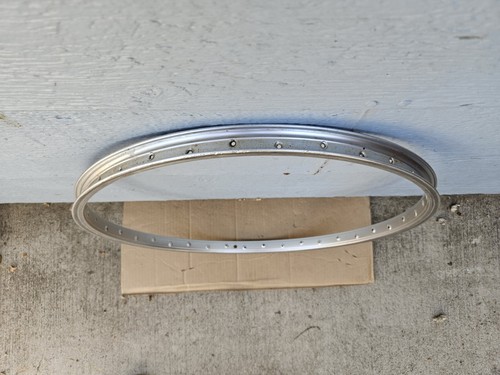Vintage Old School Araya 26x1.75 Aluminum Rim Hoop 36h Silver 26 X 1.75 Japan - Picture 2 of 11