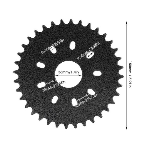Front Rear 36T Sprocket Cog 415 Chain 100cc 80cc Motorised Motorized Push Bike - Picture 9 of 11