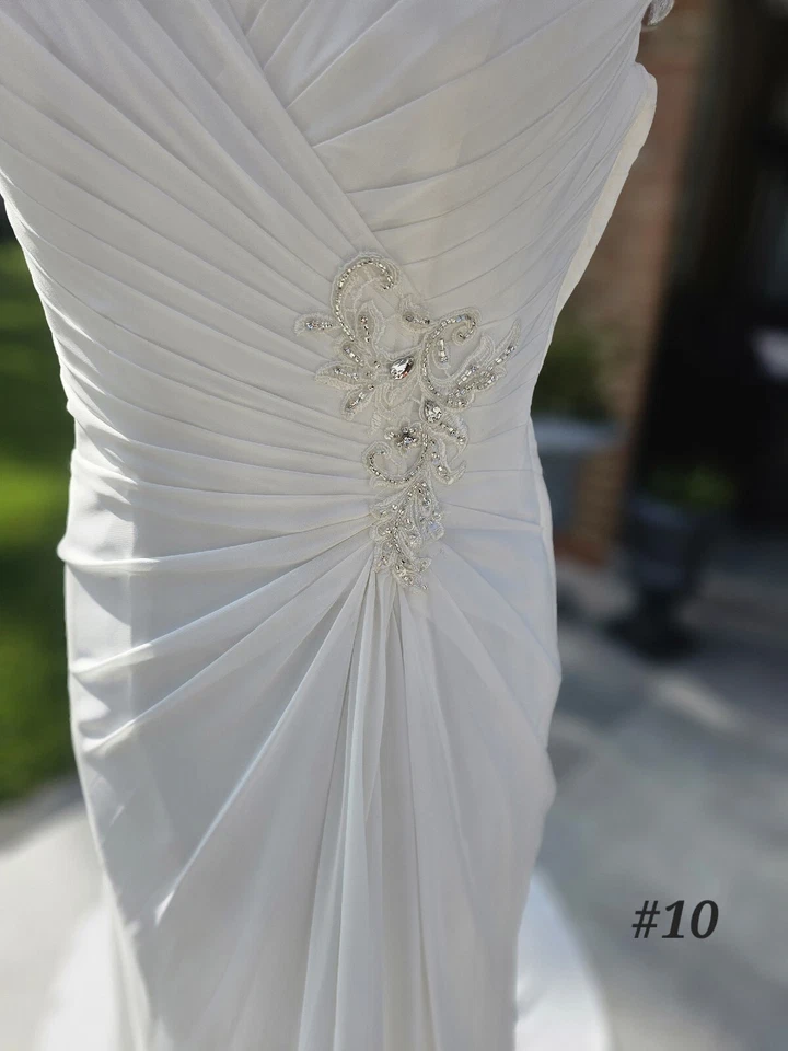 Fit & Flare /a-line wedding Bridal dress size 10 Ex Sample Sale Reduced  - Image 3 of 4