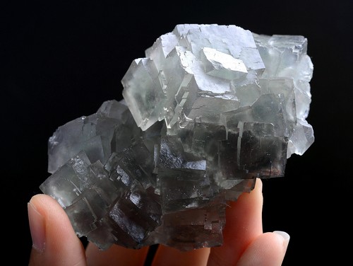 218g Natural Clear Phantom Window Green Cube Fluorite Mineral Specimen/China - Picture 10 of 11