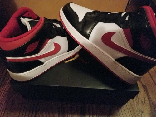 Nike | Air Jordan 1 Mid | Gym Red/ Black/White | Style DJ4695-122 | Size 6Y  | eBay