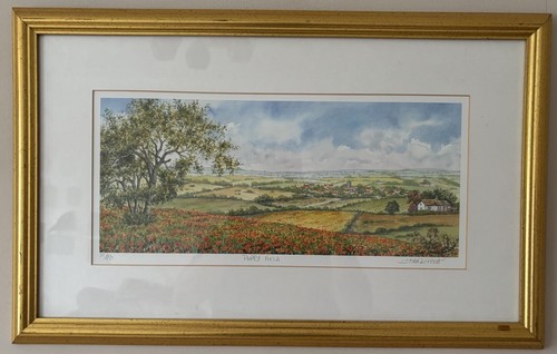 John Dimech - Poppy Field Limited Print 111/850 Framed And Glazed COA