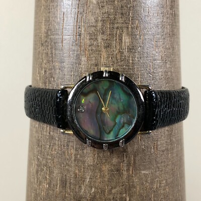 Lucoral Women Diamond Accent Abalone Shell Dial Leather  display picture 2