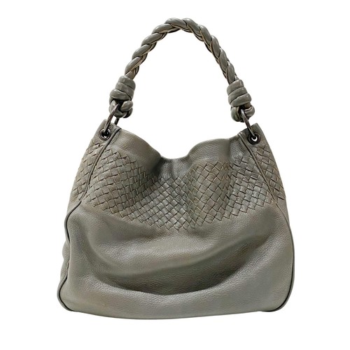 BOTTEGA VENETA Schultertasche Intrecciato Detail Grau Leder - Bild 1 von 16