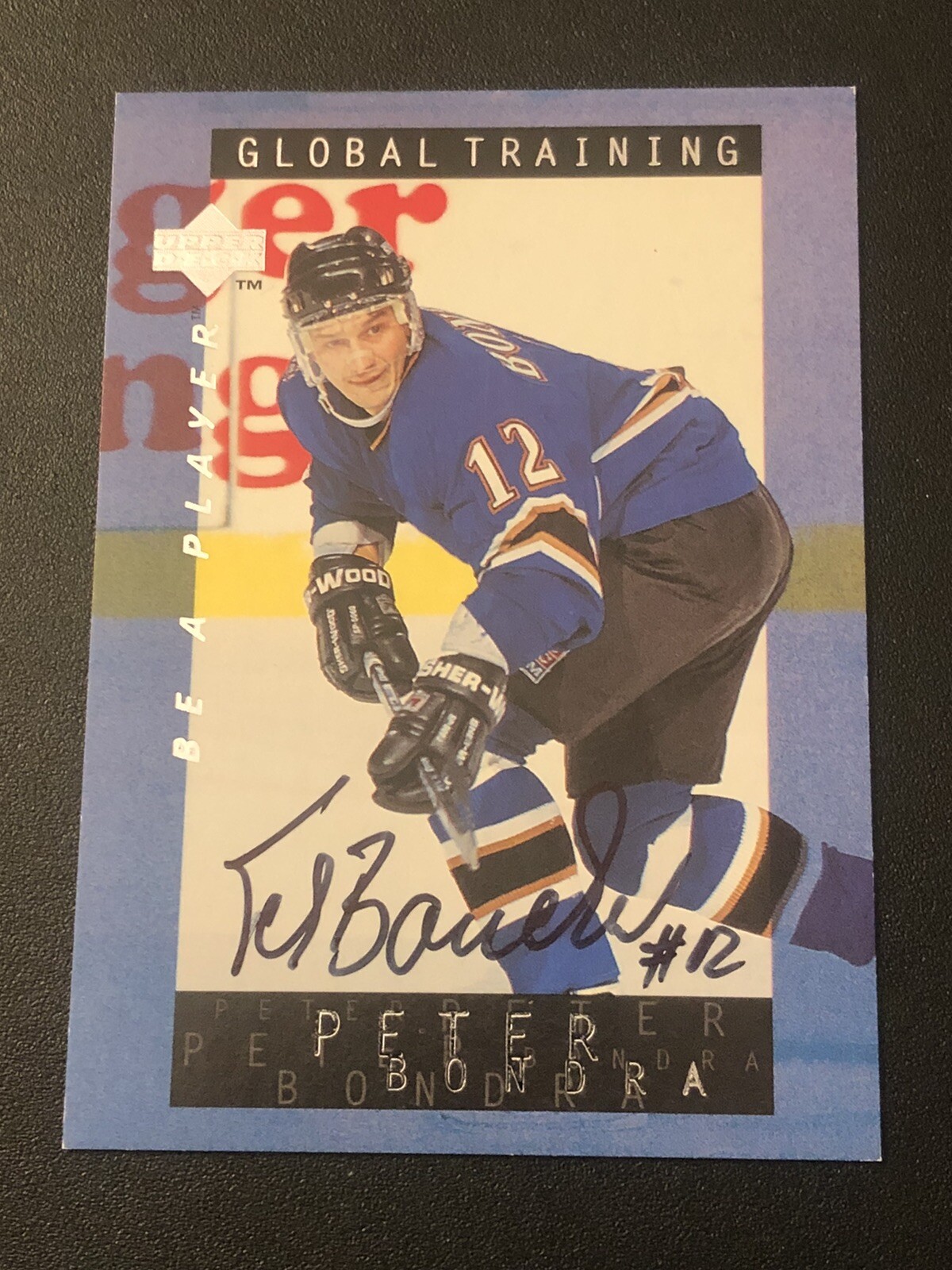 1995-96 Upper Deck Be a Player Auto Peter Bondra #S210 Auto