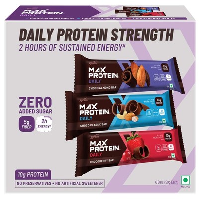 RiteBite Max Protein Daily Assorted Protein Bars with 10g Protein, 5g Fiber & 21