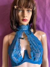 FREDERICKS OF HOLLYWOOD BLUE LACE BRA SZ 36 B