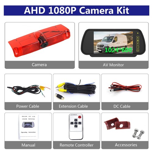 Backup Camera for Chevy Express/GMC Savana 1500 2500 3500 2003-2016 + 7" Monitor - Picture 18 of 19