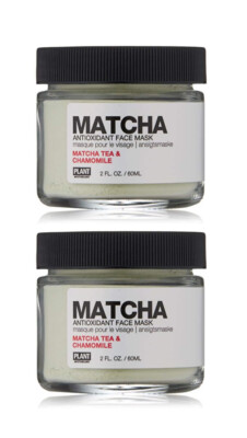 2x Plant Apothecary Matcha Tea Chamomile Face Mask Organic Clay Antioxidant 2oz