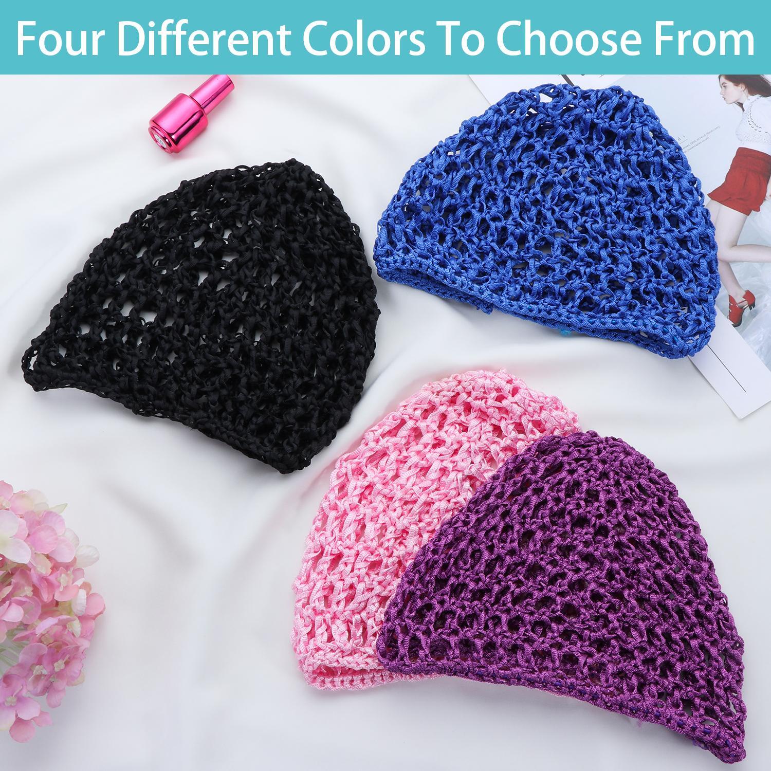Fashion Women Crochet Night Handmade Sleeping Hair Net Mesh Cap Snood Net Hat – Buy The Best Products In The Online Store - Foto 4