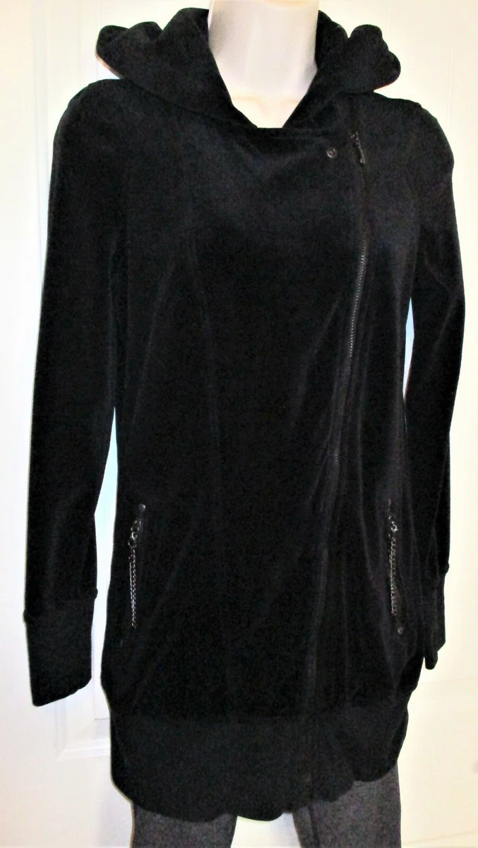 Black juicy online couture velour hoodie