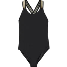 Molo L59510 Girls Black Neve Crisscross Back One Piece Swimsuit Size 164 /14Y