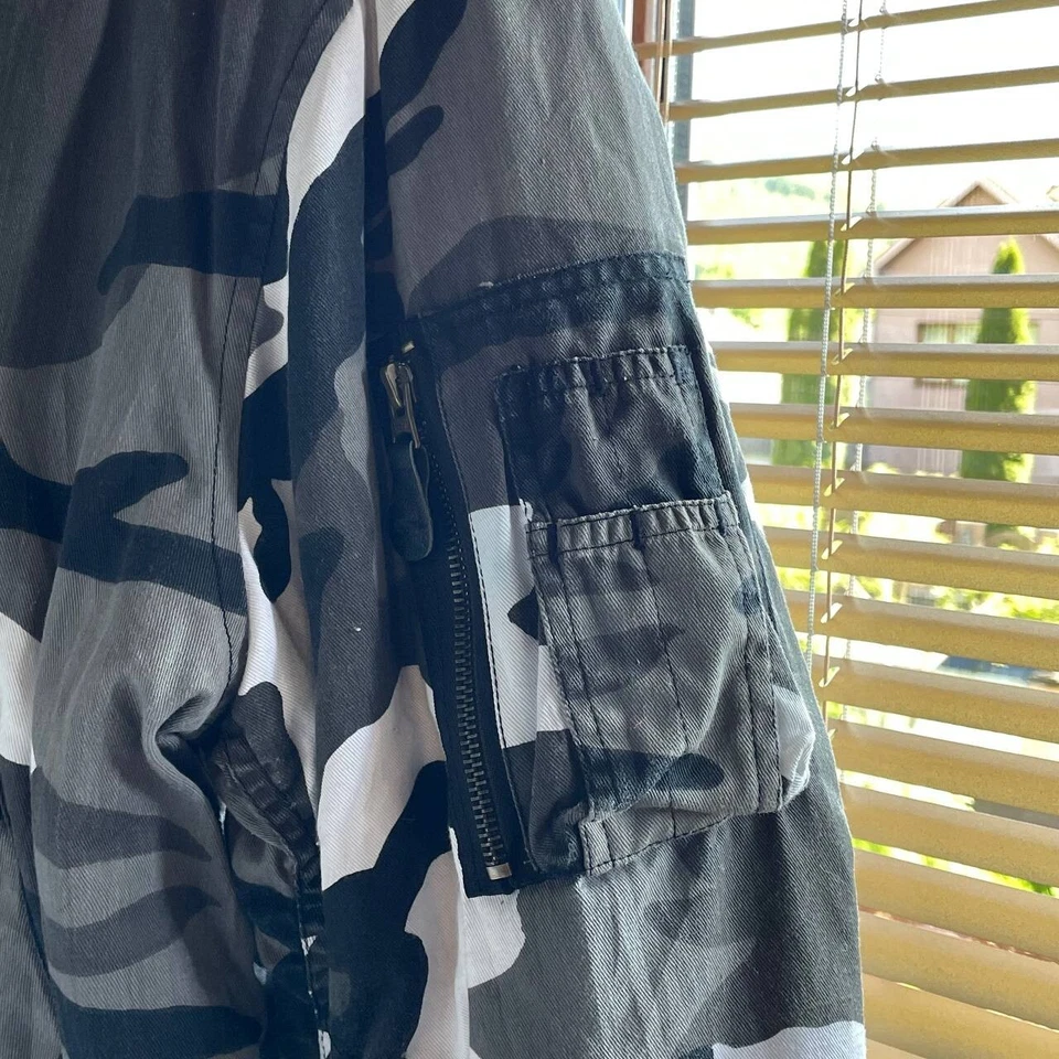 Vtg MA-1 Camo USAF Bomber Jacket Raf Style - Image 4 of 4