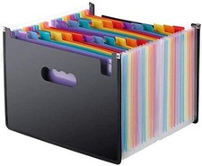 24 Pocket Expanding A4 File Organiser Paper Documents Heavy Duty Folder Wallet