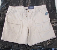 Men's "Croft & Barrow" B&T 50, Silver Birch, Elastic Sides, Relaxed Cargo Shorts