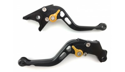 Schwarz gold Kurze hebel mit ABE KAWASAKI ZX9R ZX-9R ZX9-R ZX900CCA 1998-1999
